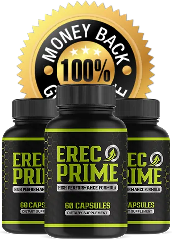 ErecPrime male enhancement supplement bottles — 3-bottle pack